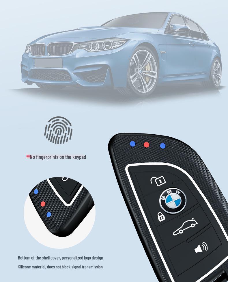 Чехол для ключа-лезвия серий 3, 5, 7 - Светящийся защитный чехол для 320i, пульта 525li и пряжки X3