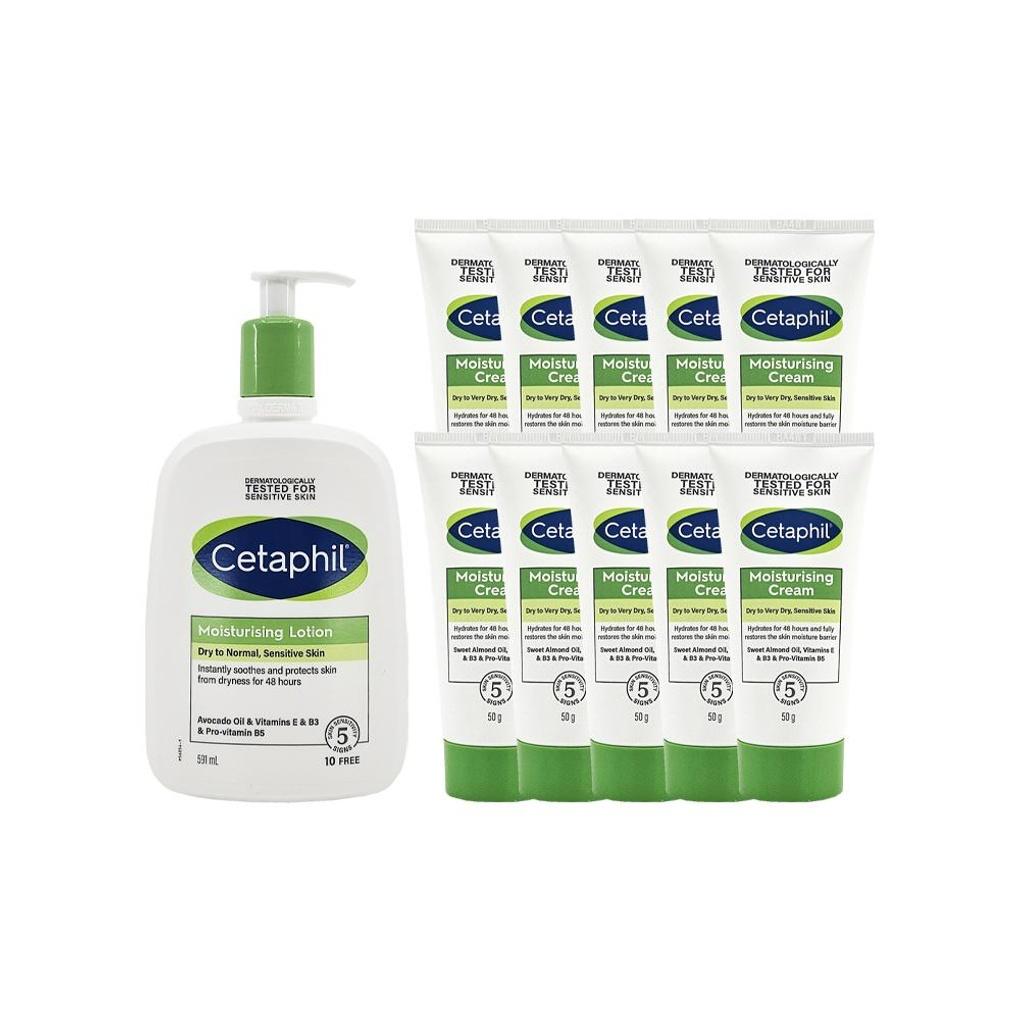 Cetaphil Увлажняющий лосьон Cetaphil Большой объем 591 мл + Крем 50 г x 10