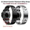 Быстросъемный браслет из титанового сплава для Garmin 22 мм 26 мм Fenix 7X 6X 7 6 Descent MK1 MK2 Epix Gen 2 Ремешок Браслет Аксессуары