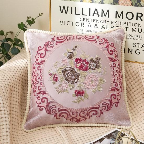 Квадратная наволочка, модная вышивка, мягкая текстура, квадратная наволочка 45x45 см, квадратная наволочка с цветочным узором, украшение для дивана