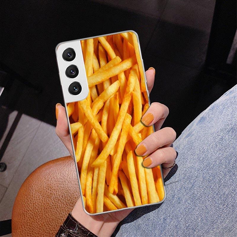 Food Fries Beer Cheese Sushi Cookie Phone Case For Samsung Galaxy S24 S25 Edge S26 Ultra S23 S22 S21 Plus S20 FE + Personalized