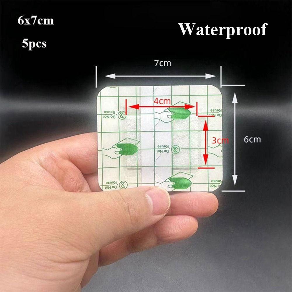 5/10 шт. дышащая повязка на рану, нетканая водонепроницаемая наклейка, самоклеящаяся повязка