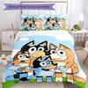 3pcs Bluey Bedding Set Duvet Cover Closure Includes 1 Duvet Cover & 2 Pillowcases, Soft and Comfortable for All Seasons.