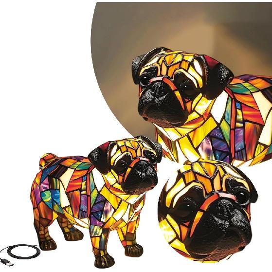 Ночной светильник с изображением собак, окрашенный в смоляной цвет, французский бульдог, настольная лампа, милые светодиодные настольные лампы для собак, винтажный ночник с изображением животных, красочный столик для собак