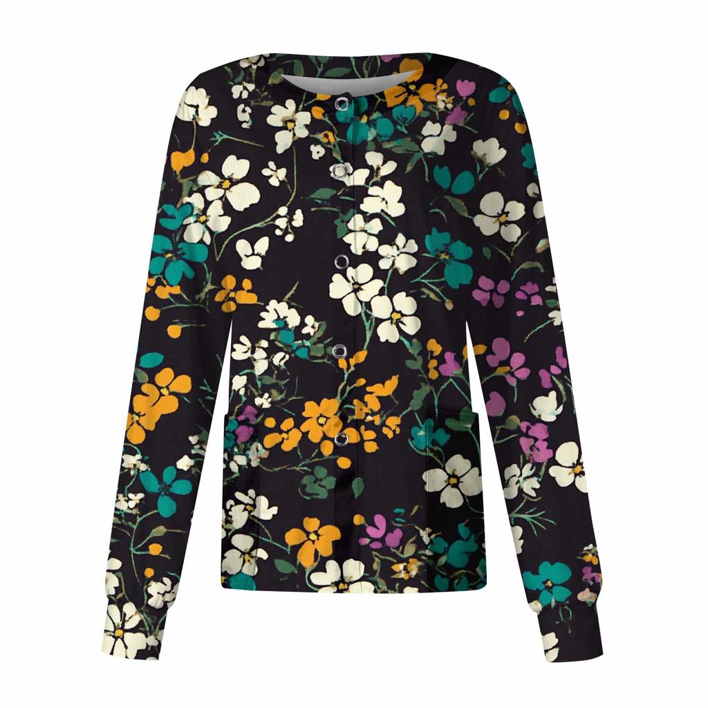 Женский однобортный защитный комбинезон с длинным рукавом и карманом, рабочий воротник-стойка, кардиган, куртка, топ