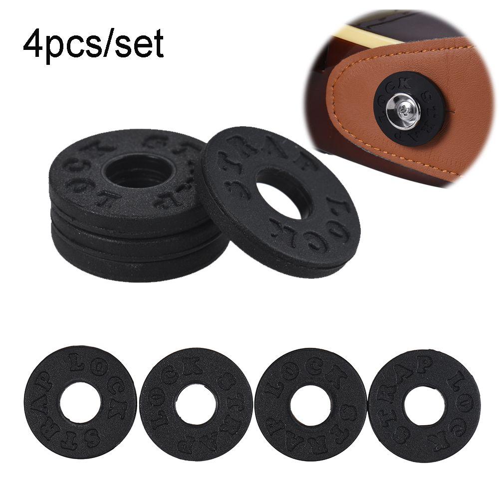 4pcs Light Professional Useful Guitar Parts Lock Rubber Guitar Strap Locks Bass Belt Blocks