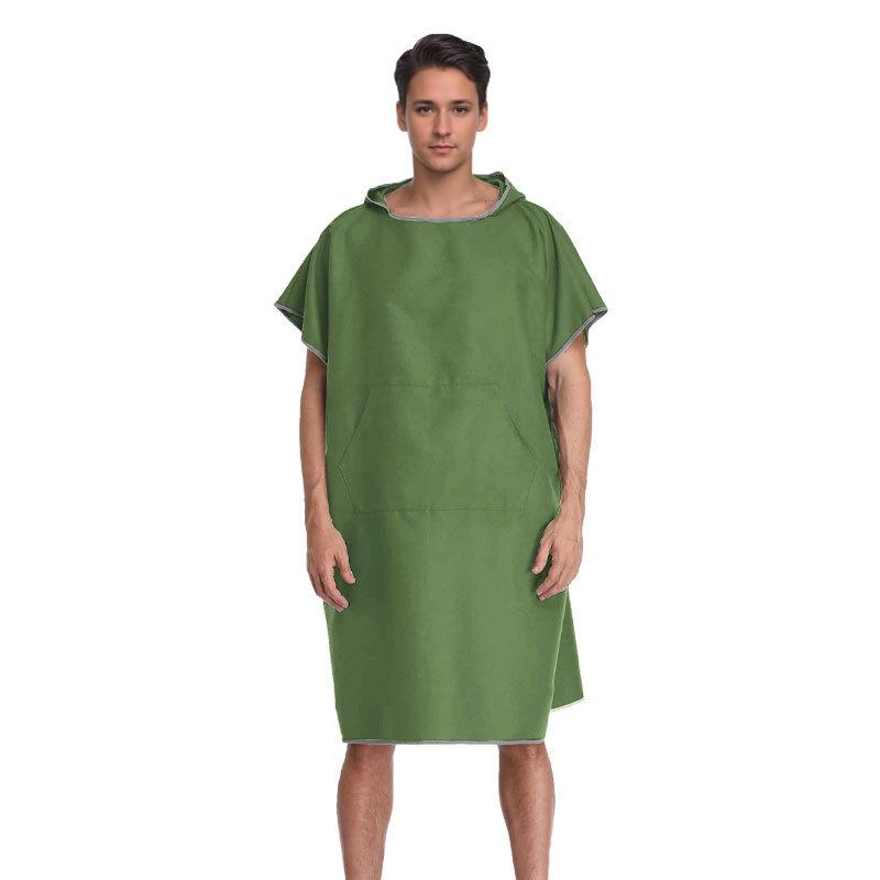 Взрослое пляжное полотенце/накидка из микрофибры с капюшоном для быстрого высыхания