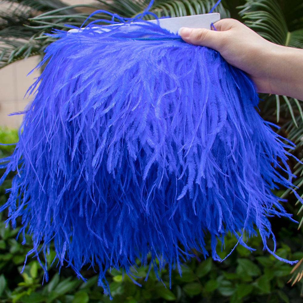 Feather1Meter Отделка из страусиных перьев 10-15/15-18/18-22 см Перья Бахрома Лента для Домашней Вечеринки Платья Шитья Свадебного Украшения Высокое Качество