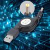 Retractable USB to DC4.0x1.7mm Power Cord For Routers Portable Electronics 75cm 5V Retractable Charging Cable Wire