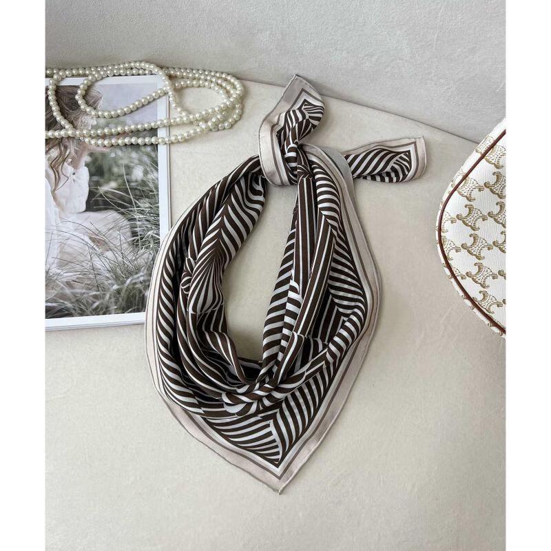 NINA SOLOR Double-Sided Silk Scarf