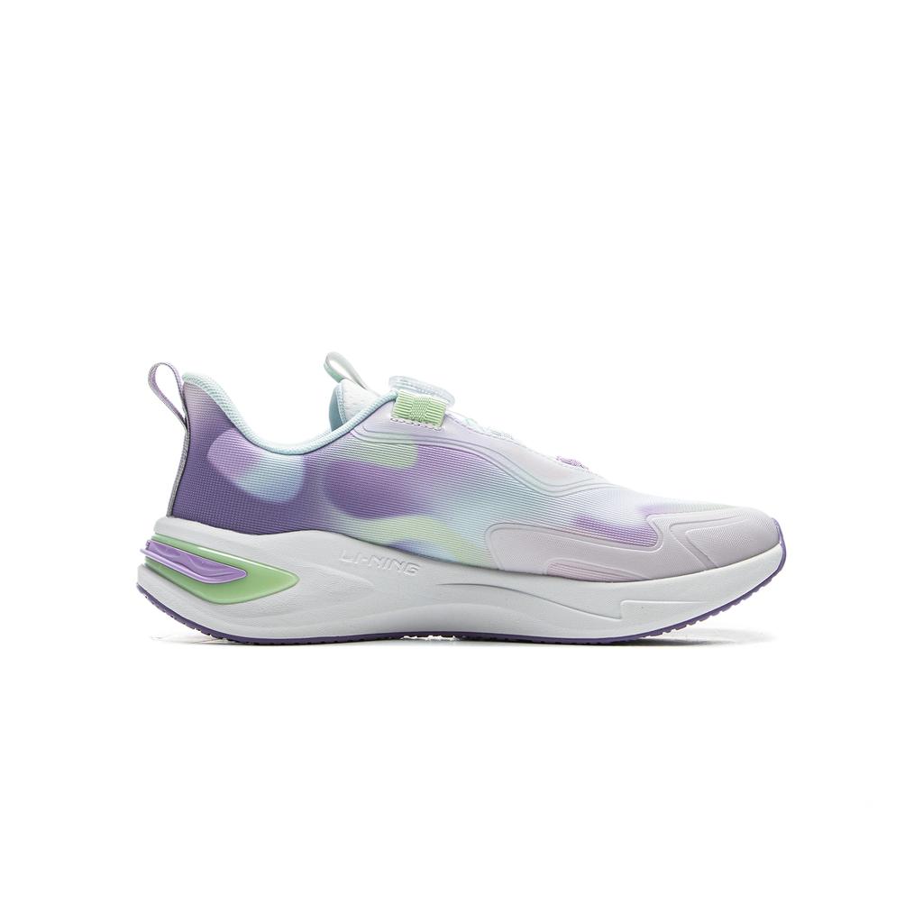 Li Ning Kids Qiang Yue Sports Lifestyle Fashion Comfortable Non-Slip Shock Absorption Support Low-Top Casual Shoes Kids Casual Shoes Purple YKCV028-6