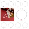Cartoon Christmas Necklace Clavicle Chain Cartoon Pendant Choker Vintage Pearl Chain  Girl