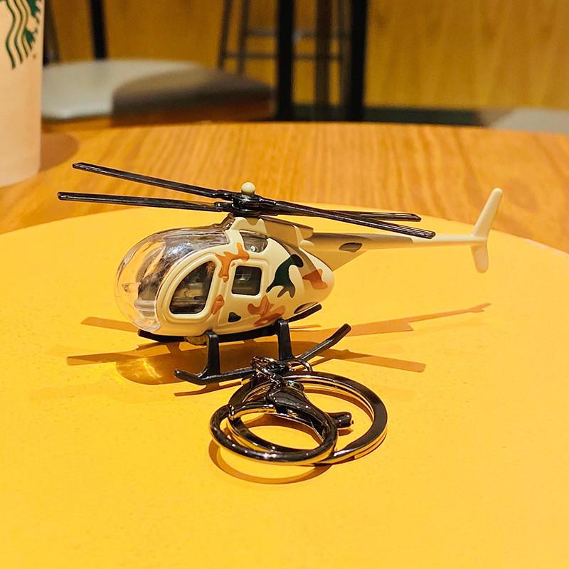 Colorful Alloy Helicopter Keychain Cute Cartoon Pendant For Bags And Gifts