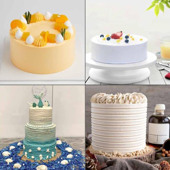 6Pcs Large Acrylic Cake Scraper Set Cakes Smoother Scraper Transparent Decorating Contour Stripe Cake Comb Kitchen Baking Tool