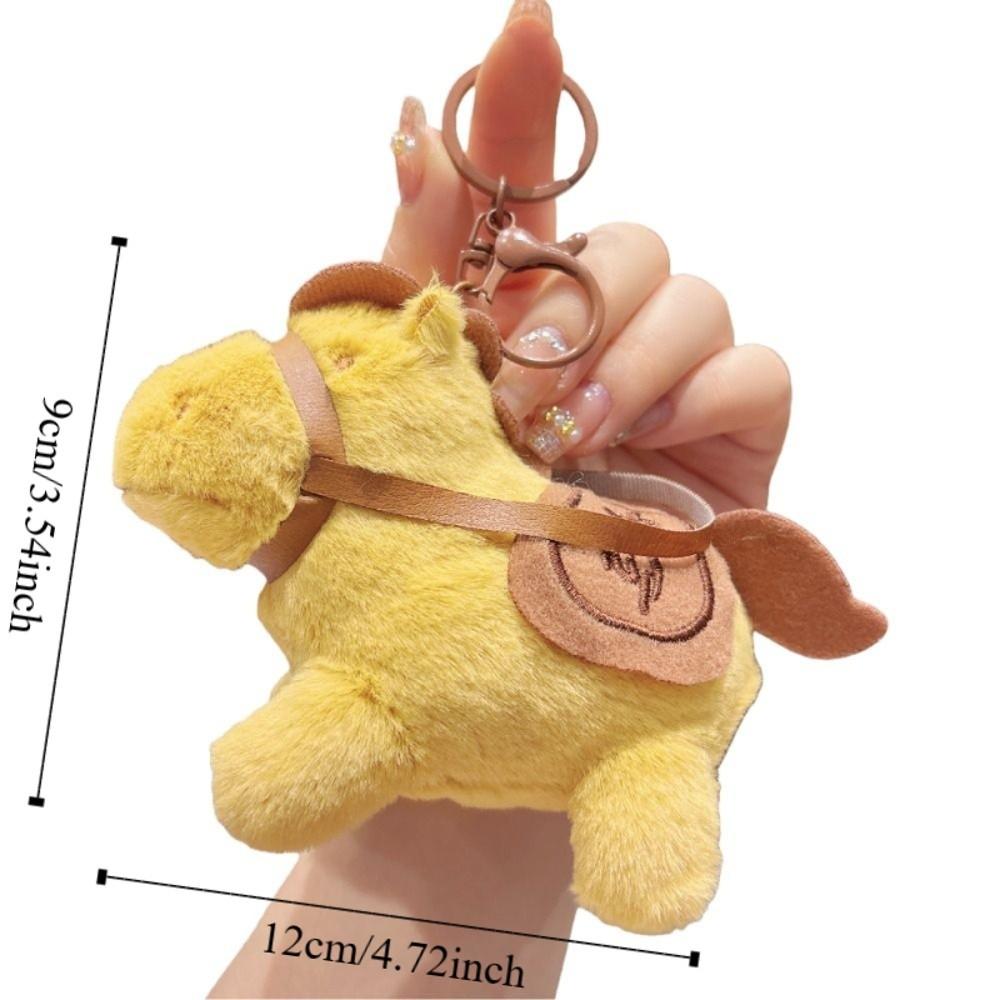 Year of Horse Stuffed Animal Horse Kawaii Pony Figurine Plush Horse Doll Pendant Key Holder