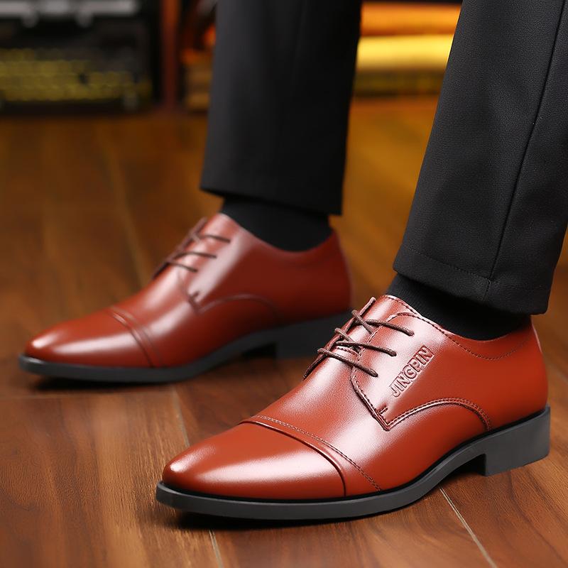 2025 новая обувь из коровьей кожи мужская деловая модельная кожаная обувь мужская универсальная дышащая коровья кожа повседневная обувь