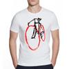 Men's Creative Cyclist Lover Feel the Burn Print Short Sleeve T-Shirt Hipster O-neck Design Tops Cool Streetwear Tee
