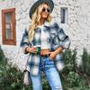 Designed Plaid Top 2025 Autumn and Winter Thick Mid-length Versatile Cardigan Jacket