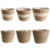 Скандинавская корзина для хранения из соломы ручной работы для помещений, уличных цветочных горшков, контейнеров для растений, для украшения дома, гостиной, спальни