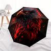 1pc Eagle Flames Compact Travel Umbrella, Automatic Folding Lightweight Windproof 8-Bone Reinforced Design,012106