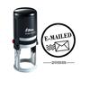 E-MAILED Round Self Inking Office Stationary Stamp Shiny 20mm Rubber
