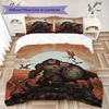 DOOM The Dark Ages Pattern Bedding,Quilt Set Quilt Cover Pillowcase Home Birthday Gift(1 * duvet cover + 2 * pillowcase, without core)_lx