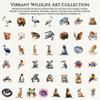 Waterproof Cartoon Animal Stickers 50Pcs PVC Material Graffiti Style For Cup Phone Decoration