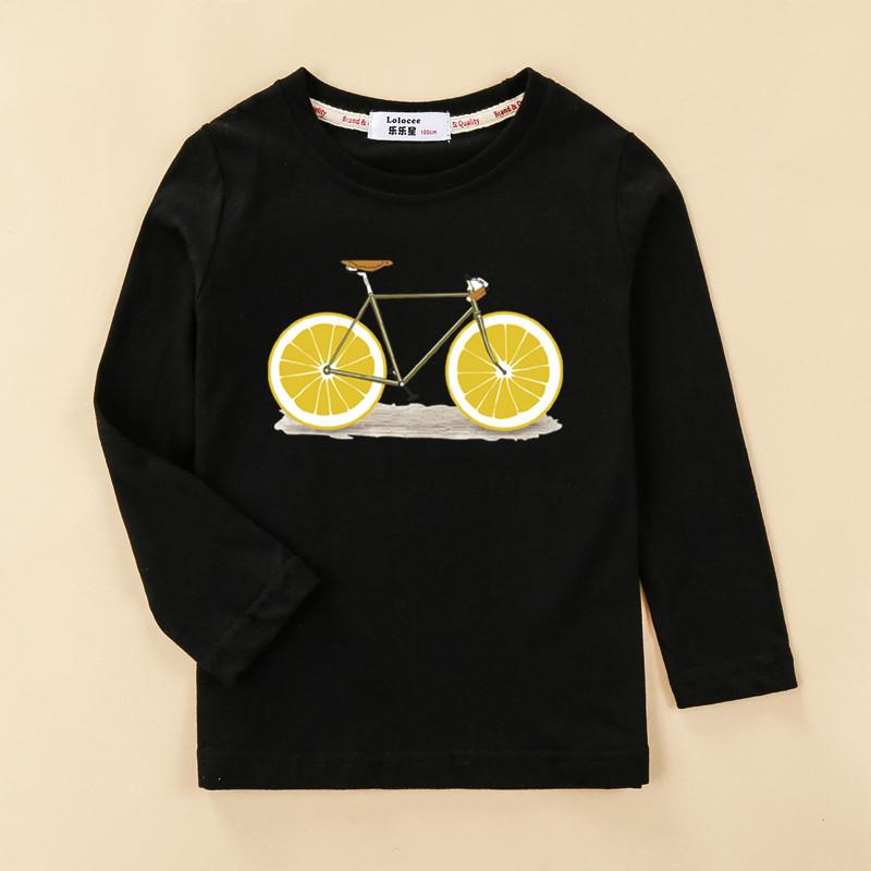 Spring and Autumn Round Neck 3D Fruit Pineapple Printed Top Fashionable Casual Long Sleeved Children's Boy and Girl Kids Unisex T-shirts