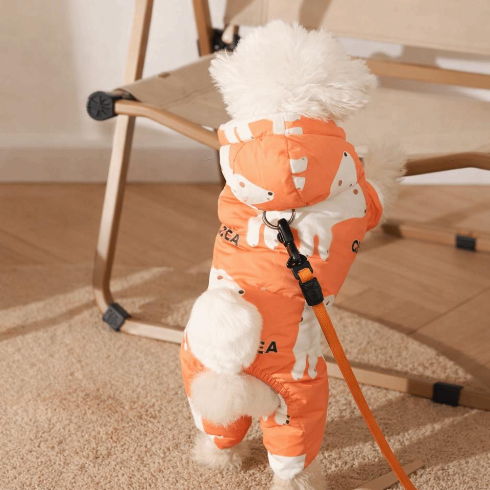 Зимняя одежда для собак против линьки, теплая флисовая куртка для собак, милый комбинезон для щенков, для улицы