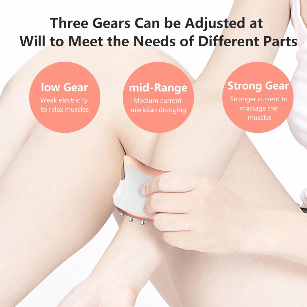 EMS микротоковая светодиодная лампа Guasha, лифтинг лица, шеи, тела, против морщин, красота, расслабляющий массажер для головы, устройство для омоложения кожи