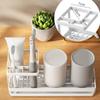 Drainable Cosmetics Storage Rack Multi-function Toothpaste Shelf Convenient Toothbrush Holder  Home
