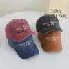 Japanese English Letters Baseball Cap Neutral Style Men and Women Can Wear Retro Soft Top Baseball Hats To Make Their Faces Look Small