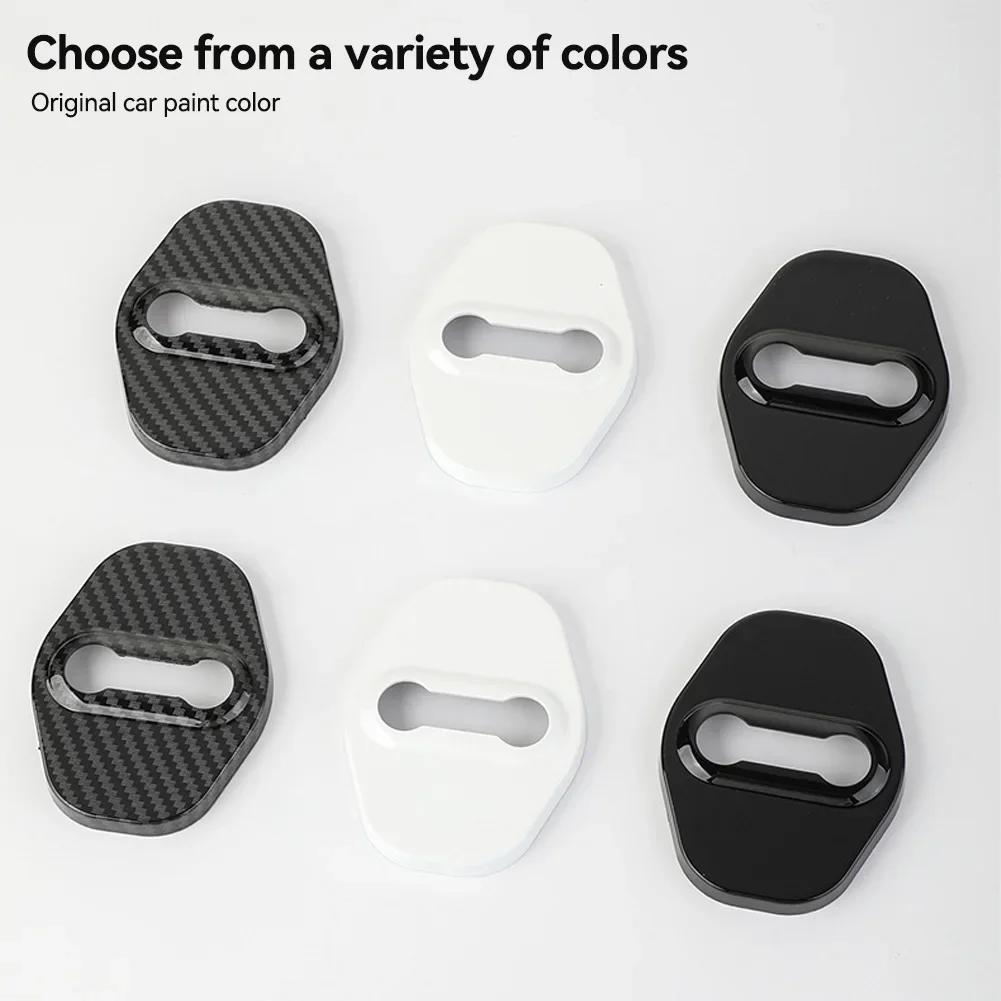 4 шт. Накладки на пряжки замков дверей автомобиля, амортизационные накладки, накладки для защиты от столкновений дверей автомобиля для VW Volkswagen ID.3 ID.4 ID3 ID4 CROZZ ID6