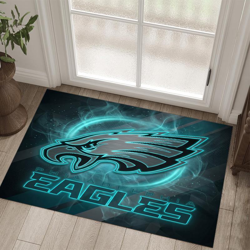 Дизайн Philadelphia Eagles Кристальный Велюровый Ковер Уютный Не?Нескользящий ковер с принтом для спальни, гостиной, прихожей