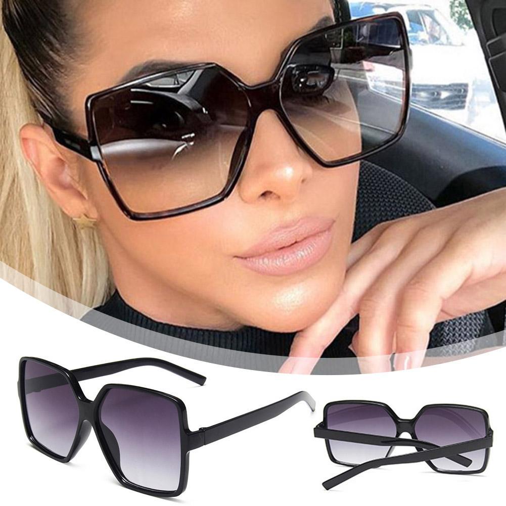 Модные женские солнцезащитные очки большого размера с градиентом, пластиковые, брендовые, женские, дизайнерские, солнцезащитные очки Uv400 M1B8