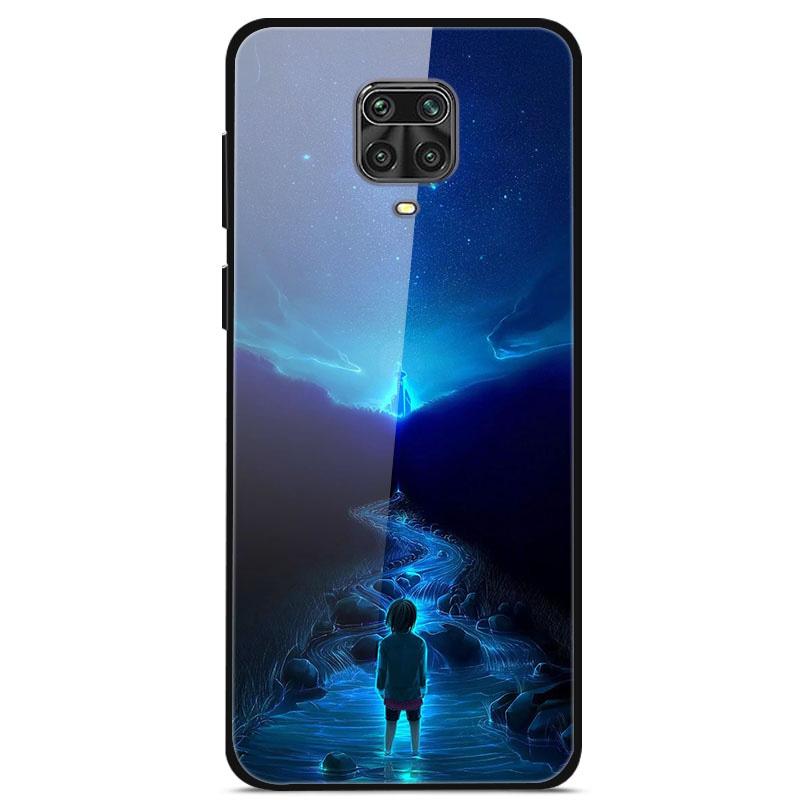 Закаленное Стекло Чехол Для Xiaomi Redmi Note 9S Чехол Мягкий Бампер Жесткий Стеклянный Чехол Для Xiaomi Redmi Note 9 S 9S Pro Max Чехол Для Телефона