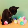 10 шт., игрушка для кошек, красочные полые катящиеся колокольчики, мяч, игрушка для кошек, клетка для жевания кошек, забавные сферические игрушки, товары для домашних животных и кошек