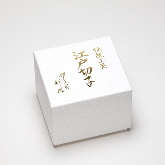 Glass Workshop Saiho Edo Kiriko Glass Cup Cherry Blossom Pattern Blue Pink Presentation Box Flower Kiriko Glass