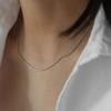 Snake Chain Necklace Women Thin Snake Bone Chain Choker Titanium Steel Simple