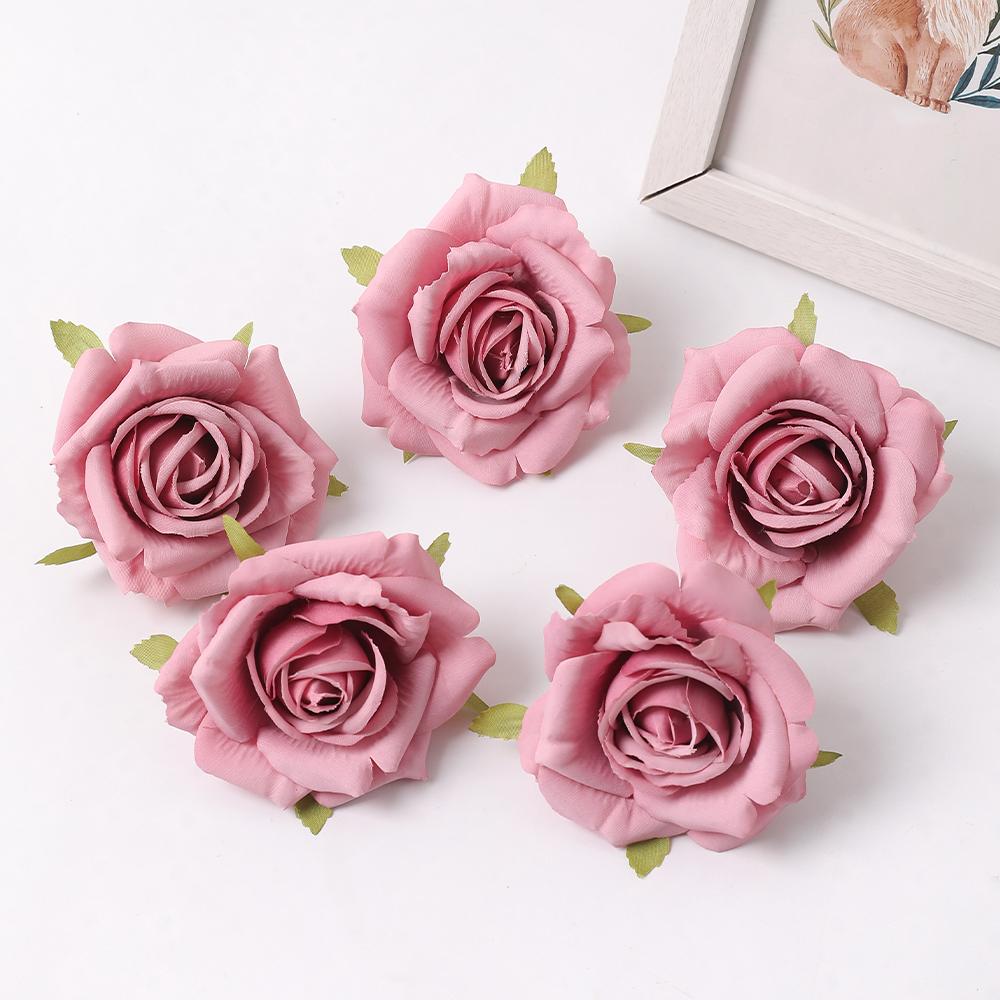 5/10Pcs Rose Artificial Flower Silk Fake Flowers Home Decor Garden Wedding Party Decoration DIY Craft Garland Gift Accessories