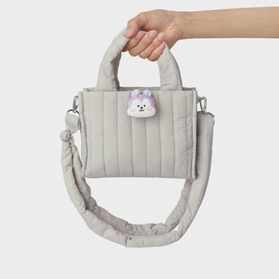 BT21 Значок куклы с лицом, двухсторонняя стеганая сумка