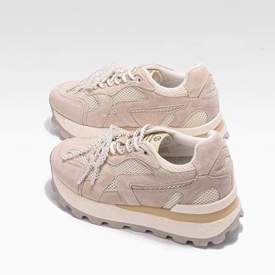 Маленький толстый низ внутренний подъем женский сетчатый ретро дышащий жемчужный повседневный модный женский