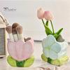 Ceramic Flower Pen Holder Handmade Tulip Cosmetic Storage Box Makeup Brush Organizer Flower Pencil Holder for Home Office Desk