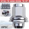 20PCS Iron Wheel Lug Nut Replacement for Jaguar XJ XK XF S X Type C2C35294 Silver Metal Accessories for Vehicles