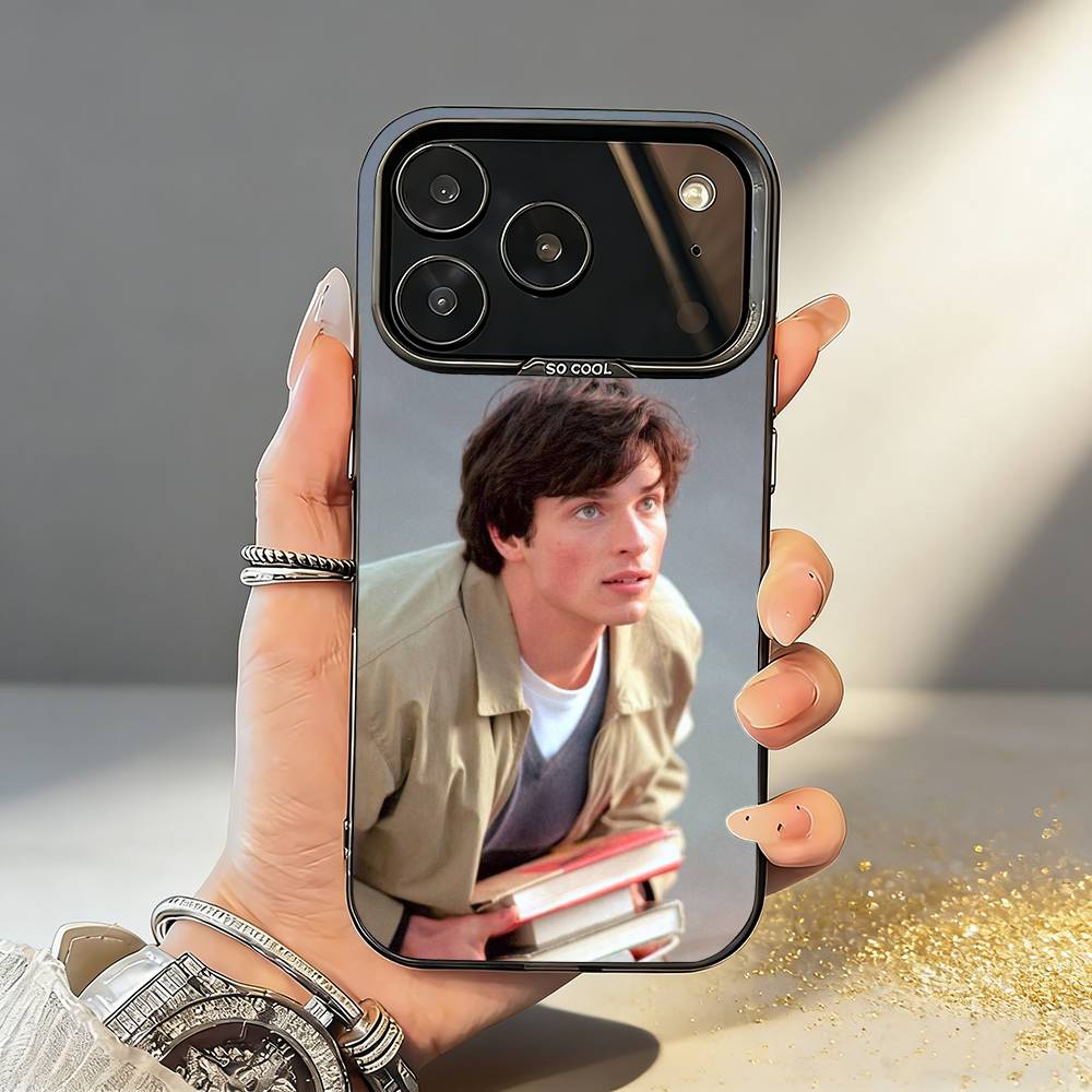 Чехол для телефона с актером Т-Томом Уэллингом для iPhone17,16,15,14,13,12,11,Pro,MAX Белый Матовый Ударопрочный Чехол