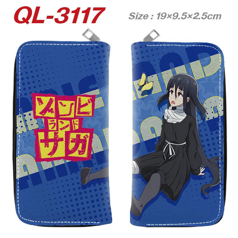 Franchouchou Long Zipper Wallet PU Leather Zombie Land Saga Anime Merchandise Cosplay Card Holder Brown