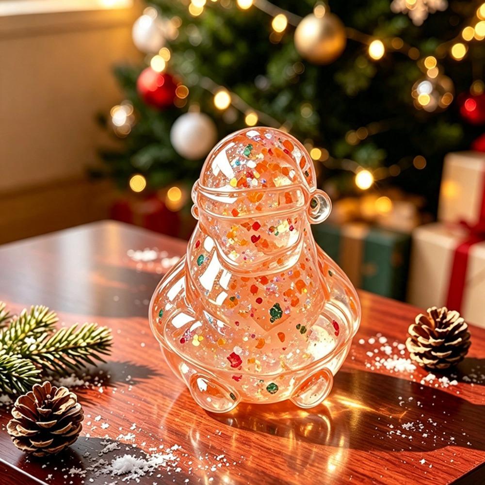 Glitter Clear Christmas Squishy Toy Slow-Rebound Squeeze Toy  Gift for Children
