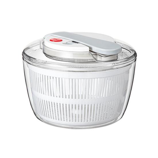 Центрифуга для салата большая ручная с системой дуршлага Мойка для овощей и фруктов многофункциональная пластиковая