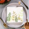 1set/ 60pcs Green Leaf Disposable Napkin Simple Sketch Floral Paper Napkin Wedding Banquet Decoration Paper Napkin 13*13inch