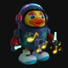 Interactive Electric Dance Space Duck Plastic Duck Musical Interactive Toy  Desktop